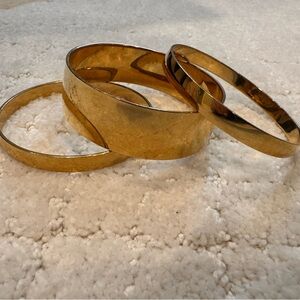 J. Crew Gold Tone Bangle Bracelet Set